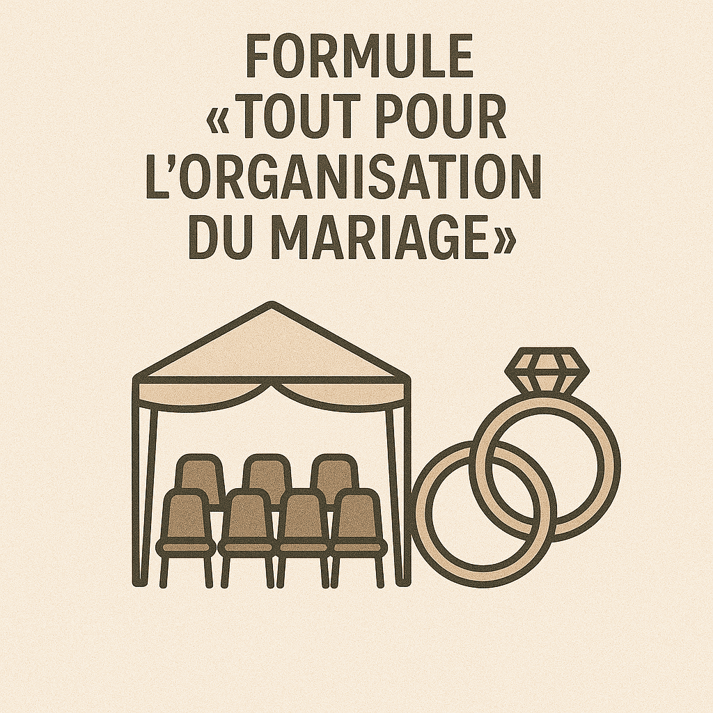 Formule « tout pour l’organisation du mariage »
